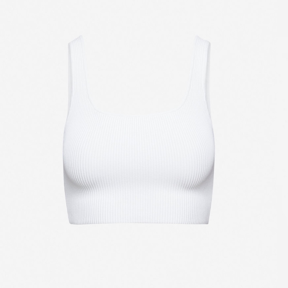 ARITZIA Babaton Sculpt Knit Square-neck cropped tank